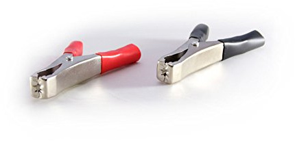 edi-tronic Batterieklemmen Krokoklemmen Krokodilklemmen Pol Klemmen Batterie KFZ rot schwarz 50A