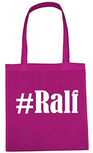 Reifen-Markt Tasche #Ralf Größe 38x42 Farbe Pink Druck Weiss