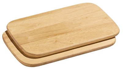 Zassenhaus Frühstücksbrettchen Holz | 2er Set | aus nachhaltigem Gummibaum | Brotzeitbrett | pflegeleicht | robust | 26 x 17 cm