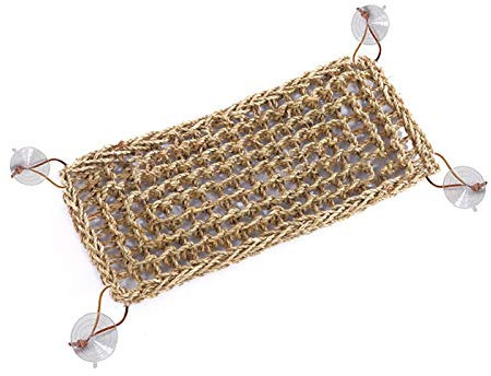 Vigcebit Hängematte Mit Bartagamen, Reptile Hammock Lizard Lounger, Chamäleon Terrarium Deko, Gecko Lebensraum, Seegras Reptilien Hängematte Für Schlangen Chamäleon, Rechteckig