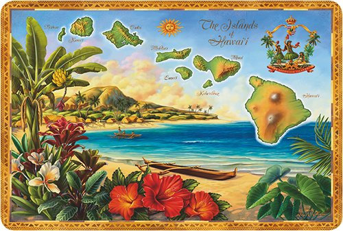 Anne Wertheim Hawaii-Postkarten, Vintage, 30 Stück - Die Inseln von Hawaii
