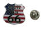 AW-Collection Anstecker Pin Button Metall Schwarz Route 66 Flagge USA
