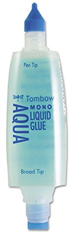 Tombow 52180 MONO Aqua Liquid Glue, 1.69 Ounce, 1-Pack. Dual Tip Dispenser for Precise to Full Coverage Application that Dries Clear.
