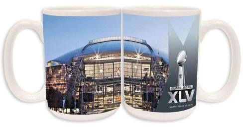 Memory Company NFL Super Bowl XLV Stadion 2er Pack 15-Ounce Becher, Weiß