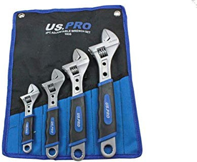 BERGEN 4PC ADJUSTABLE SPANNER WRENCH SET B1805 6 8 10 12 inch