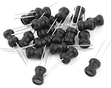 Sourcingmap 20 Pcs DIP Mount 10MH Inductance 6mmx8mm Radial Leaded Power Inductors - Black