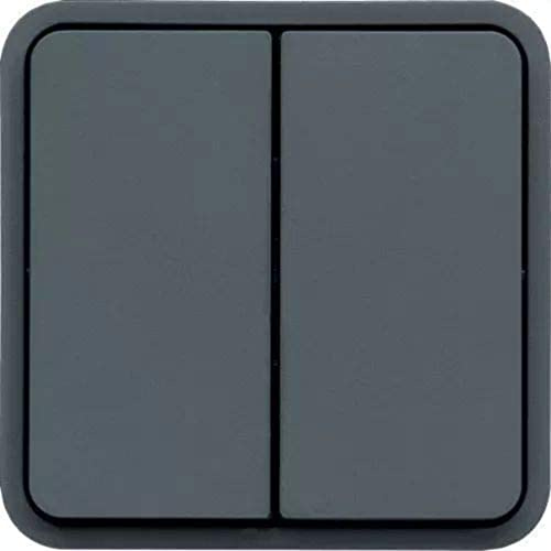 Hager cubyko – Inverter Push Button Double Waterproof Grey