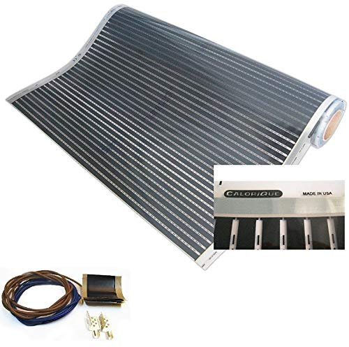 Infrarot Heizfolie Elektrische Fußbodenheizung Calorique 100 cm Set 220 W/m² - 8,0 m² - effiziente und kostengünstige Heizung für Neubau oder Altbau-Sanierung [Energieklasse A+++]