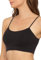 Gatta Sport Basic Top, Sport-BH mit dünnen Trägern, schön, weich, bequem, Fitness, Keine Seitennähte, körpernah (Schwarz, M)