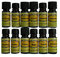 muschel-sammler-shop 12 Set DUFTOEL Duftoel Raumduft mit verschiedenen Duftsorten Anti-Stress/Apfel/Eukalyptus/Exotic/Lavendel/Lemongras/Mandel/Opium/Orange/Rose/Vanille/Wildkirsche