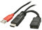 LINDY Câble HDMI injecteur d'alimentation avec USB type A mâle, 15 cm