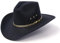 Westernhut Cowboyhut mit breiter Krempe - Schwarz - 60 EU