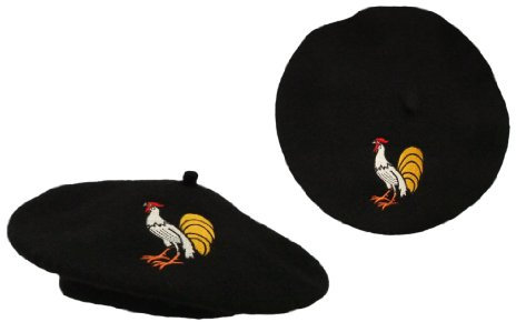 Beret Casquette France - Spécial Supporter - Equipe de France - Rugby - Noir