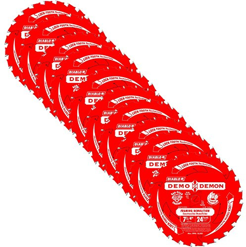 Diablo Demo Demon Ultimate Framing Saw Blade - 7-1/4 x 24TPI, 10 Pack