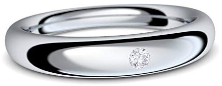 Silberring Verlobungsringe von AMOONIC mit Zirkonia Stein +LUXUSETUI! Verlobungsring Silber Eheringe Frau Ring Silber 925 Diamantring Damen Trauringe Ehering Hochzeitsringe AM216SS925ZIFA54