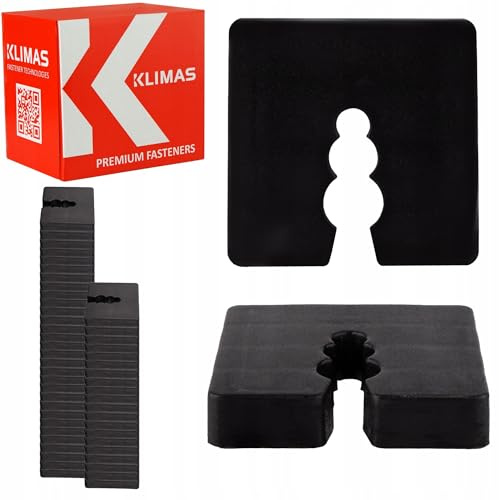 KLIMAS 50 x Abstandshalter 10mm f. Sockelschiene Ausgleichstück Distanzstück Sockelschienen