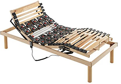 Mentor - Rete Ortopedica a Alzata Elettrica SINGOLA 80x190 Essenthia MED Elettrica DISP. MEDICO DETRAIBILE con 2 motori (4 per matrimoniale) indipendenti e Telecomando Wireless Omaggio