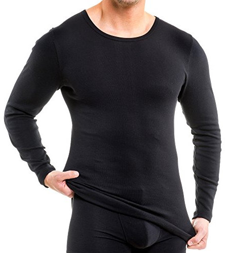 HERMKO 63640 Herren Langarm Funktionsshirt atmungsaktiv, Größe:D 9 = EU 3XL, Farbe:schwarz