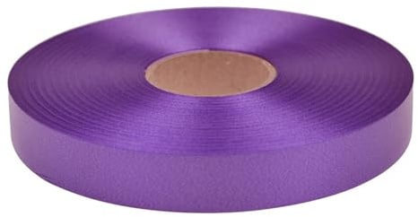 Geschenkband Ringelband 19mm x 100m wasserfest - 30 FARBEN in 5/10/19/31/50mm - Dekoband aus Kunststoff - Polyband zum Basteln von Weihnachtssternen und Autoschleifen - Lila