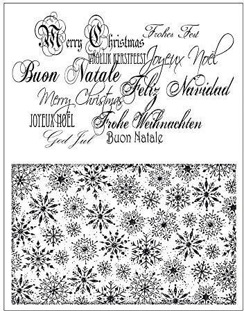 Viva Decor A5 Clear Stamps Set - Christmas Background & Letters #10