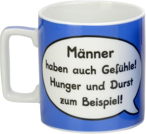 Sheepworld Tasse mit Spruch Männer Wortheld-Tasse, Porzellan, 45 cl, Blau | Tasse lustig, Sprüche-Tasse, Männergeschenk | 42472