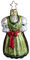 Inge-glas Weihnachts-Anhänger grünes Dirndl