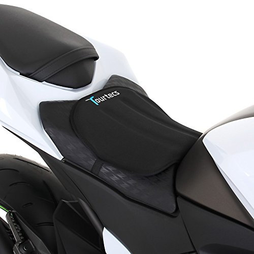 Tourtecs - Motorrad Sitzauflage Kompatibel mit Yamaha XT 600 E Schwarz Neopren S Gelkissen Gel Pad Sitzbank