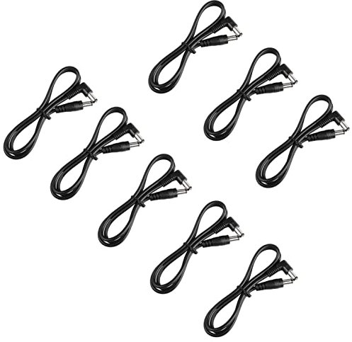 Mr.Power Guitar Effect Pedal DC Cable 5.5 x 2.1mm Power Lead/Cord, Male to Male 24AWG Connector Plug Wire Adapter (24 in, 8 Pack)
