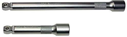 2 x Kipp-Verlängerungen Satz (Kippvierkantantrieb) 1/2-Antrieb (125 + 250 mm) für Knarren, Ratschen, Drehmomentschlüsseln, Gleitgriffe und Knebel.