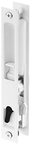 Prime-Line C 1226 Diecast Non-Keyed Patio Sliding Door Handle Set for 1 In. to 1-1/8 In. Thick Sliding Glass Doors, White (Single Pack)