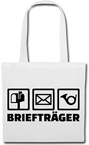 Reifen-Markt Tasche Umhängetasche BRIEFTRÄGER - POSTBOTE - BRIEFTRÄGERIN - ZUSTELLER - POST Einkaufstasche Schulbeutel Turnbeutel in Weiß