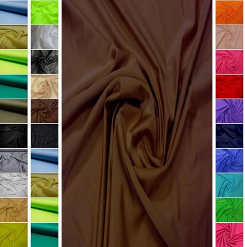 StoffBook Dunkelbraun Lycra Lycrastoff Badeanzugstoff für Bademode | Stabil, dehnbar und hochwertig, Stoff für Bademode, Sportmode und Bekleidung, Funktionsjersey und Sportjersey
