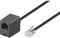 Goobay 68259 Cavo di Connettore Telefonico Modulare da 3 Metri, Nero, Spina Rj11/Rj14 (6P4C) alla Presa Rj11 (6P4C), Nero