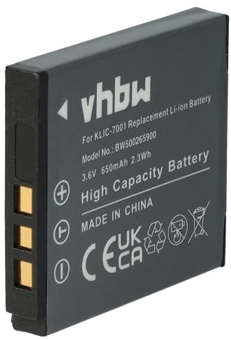 vhbw 1x Battery compatible with Hitachi SB-360, PB-360T, DZ-HV584E Camera DSLR (650mAh, 3.6 V, Li-Ion)
