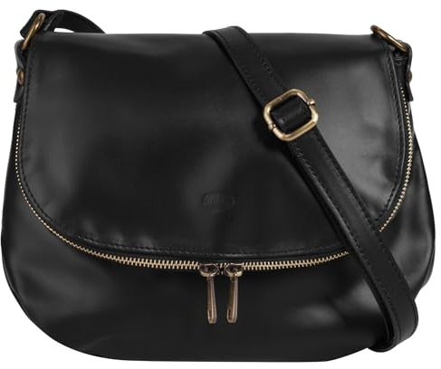piké Umhängetasche Echt Leder Damen Made in Italy | legere Schultertasche im Slouch-Look | elegantes Design