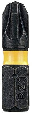 DeWalt DT7388T-QZ Inserti per Avvitatore a Impulsi Impact Torsion Extreme, Attacco 1/4, 25 mm PZ3, Confezione da 5 Pezzi, Nero