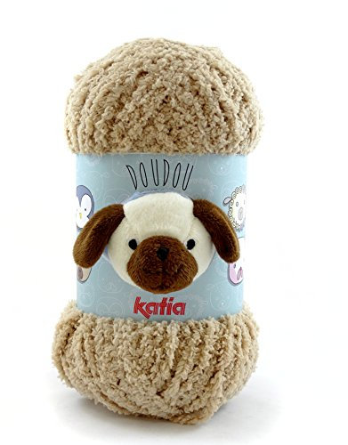 Strickpackung Katia Doudou - Set weiche Wolle zum Babydecke stricken (101-beige)