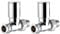 Modern Chrome Straight Towel Radiator Valves 10mm Central Heating Taps