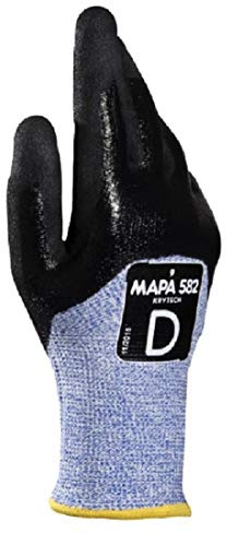 MAPA Professional KRYTECH 582, High Cut Resistant Gloves, Oilproof Anti Cut Workman, Mechanics, Work Site Gloves, Builders, Construction, Parts, Glass Industry Size 8 Medium Protective Gloves (1 Pair)