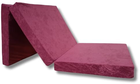 Natalia Spzoo - Faltmatratze 198 x 80 x 10 cm – Klappmatratze mit abnehmbarem Bezug – 3-teilige klappbare Schlafmatte (1224-100% Polyester)