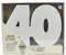 HOX Collection Celebrate in Style White Wooden 40th Birthday Signature Age Plaque with Black Marker Pen Freestanding White Wrapped Numbers to Sign Perfect Personalised Gift for Birthdays