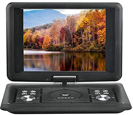 Lettore DVD portatile BW da 14 pollici - Funzione di copia, schermo rotante a 270 gradi, USB, SD, AV, emulazione del gioco
