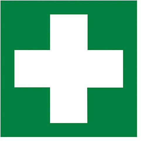 Connex DY220869 Nachleuchtendes Hinweisschild Erste Hilfe“, 150 x 150 mm nach DIN 67510 gefertigt