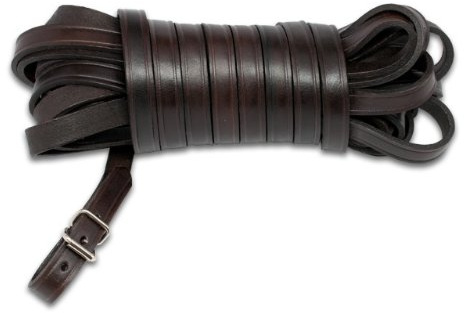 Schweißriemen Schweissleine Leder 8m braun 14mm