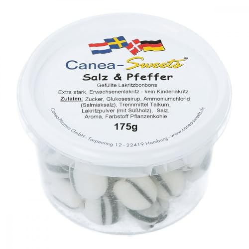 Canea-Sweets SALZ & PFEFFER Lakritz Dose, 1er Pack (1 x 175 g)