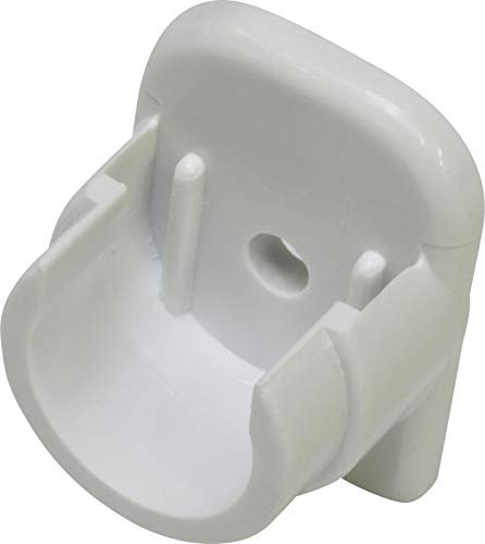 GARDINIA Wandlager für Vitragestangen und Scheibenstangen mit Ø 11 mm - 12 mm, Für Nischenmontage, 2 Stück, Wandmontage, Kunststoff, Weiß