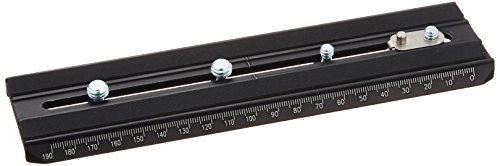 Manfrotto 357PLONG - Zapata rápida Larga para vídeo (1/4 - 3/8), Negro