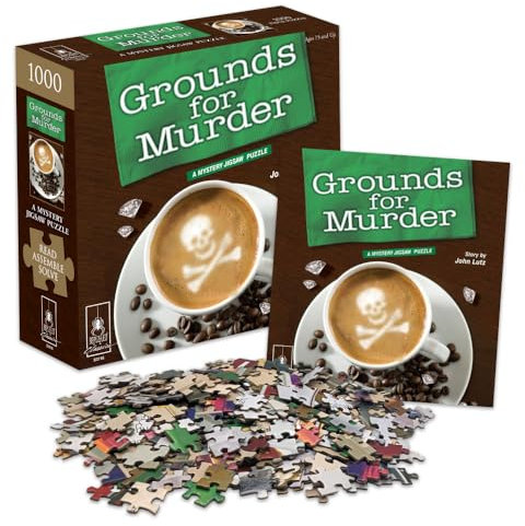 Bepuzzled 33116 Classic Mystery Jigsaw Puzzle-Grounds for Murder, 1000