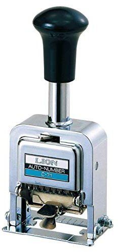 Lion Pro-Line Heavy-Duty Automatic Numbering Machine, 6-Wheel, Roman, 1 Numbering Machine (C-71)
