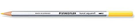 Staedtler 125-11 karat aquarell Farbstift, wasservermalbar, 6 Stück im Kartonetui, sandgelb
